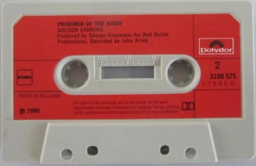 Golden Earring Prisoner Of The Night Polydor 3100 575 1980 cassette Netherlands